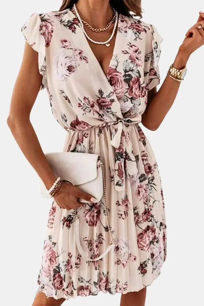 Laurena - Elegant Print Floral Dress
