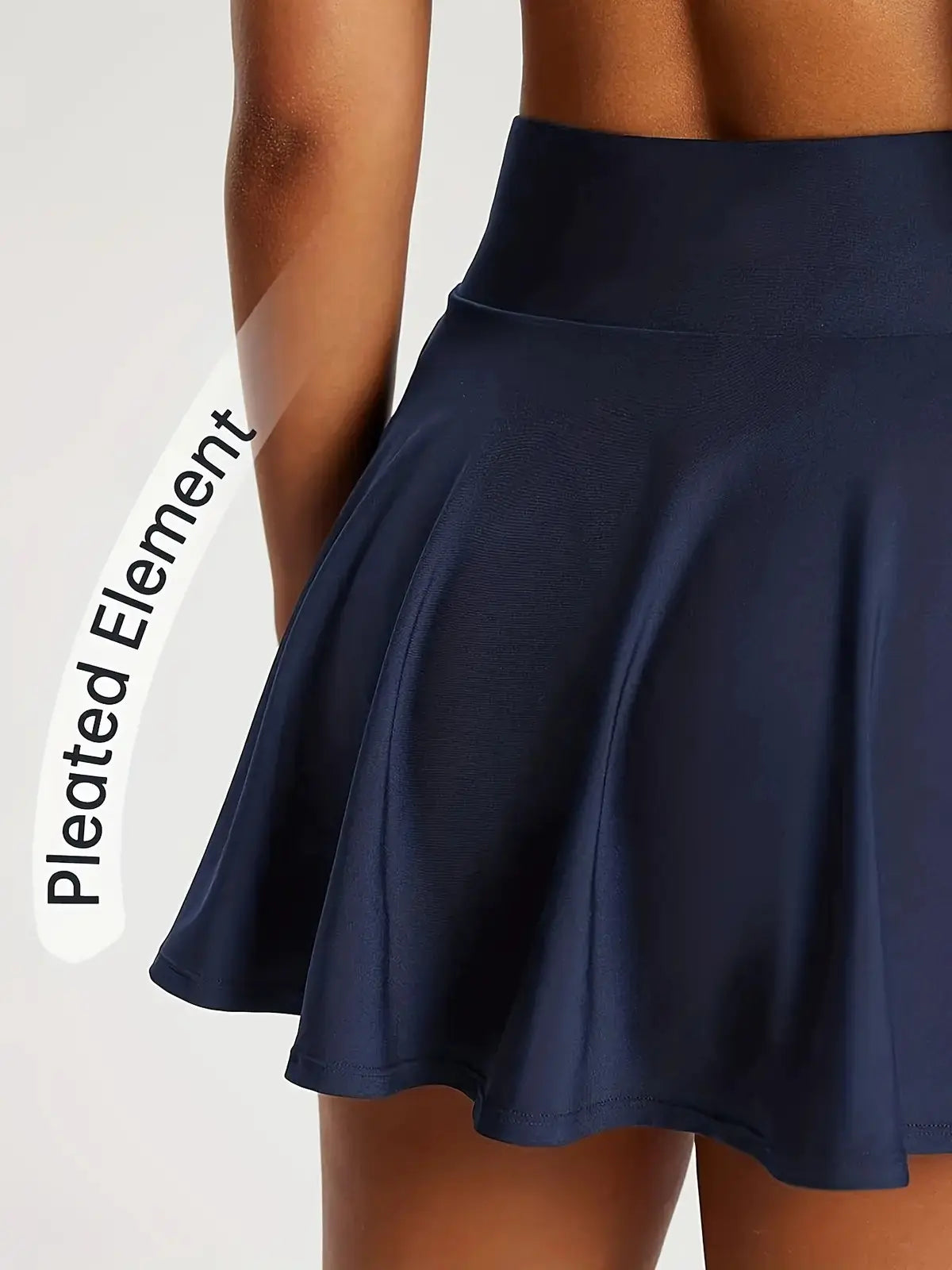 Women'S 5 Piece Skirts 2 in 1 High Waist Sports Skirt Flowy Cheeky Short Skirts Gym Skirts Versatile Stretchy Flared Casual Mini Skirt Solid Pocket Design Skirt for Yoga Gym Workout Ladies Sportswear for Summer High Waisted Skirts Solid Color Skirt Out