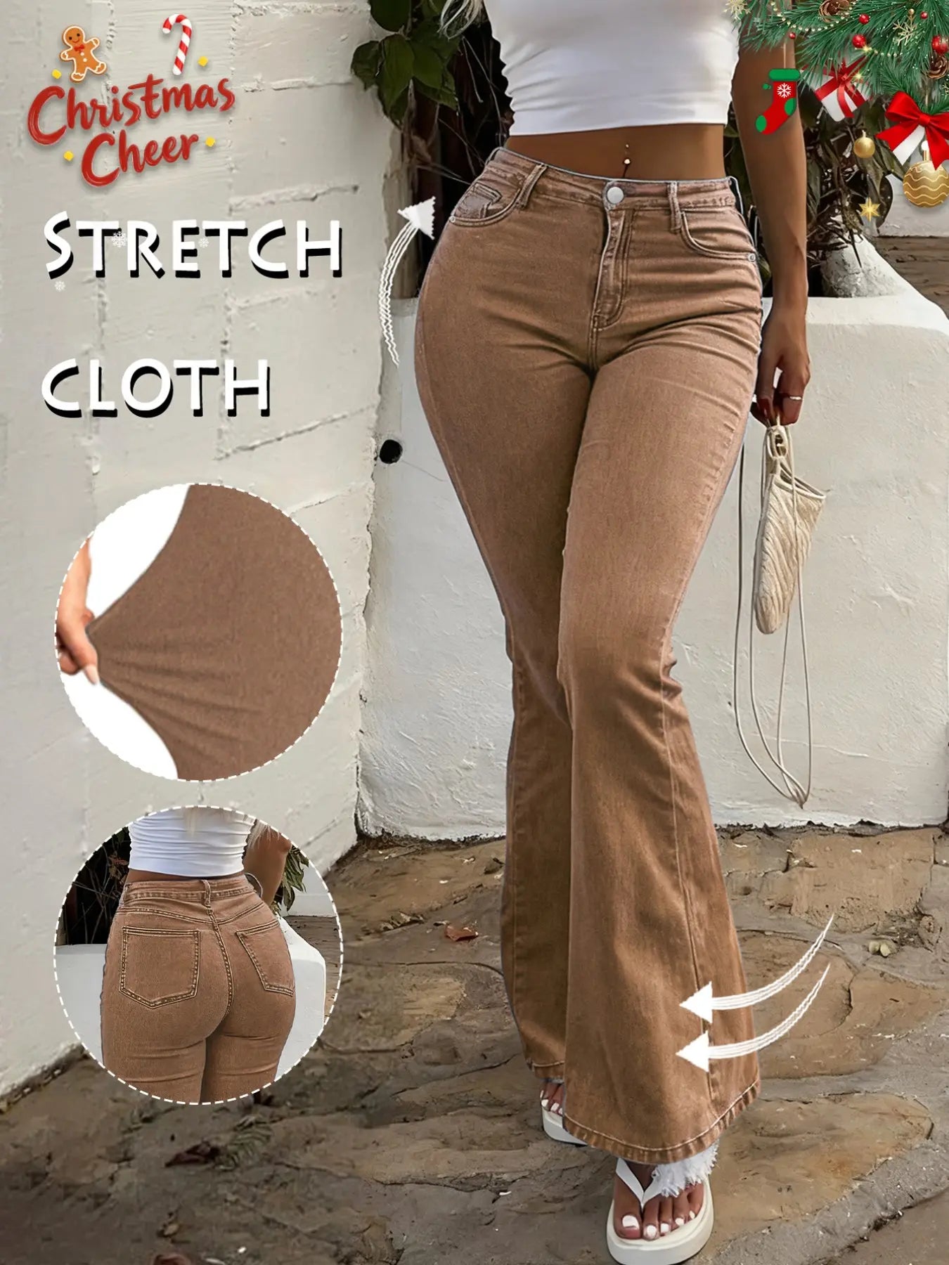 GILIPUR Y2K Women'S High Waist Flare Leg Jeans, Casual Button Fly Pocket Design Bell Bottom Denim Pants, Women'S Bottoms for Daily Wear, Kardashian Style, 000 Jeans, Light Wash, Flared Leg Jeans, Womenswear