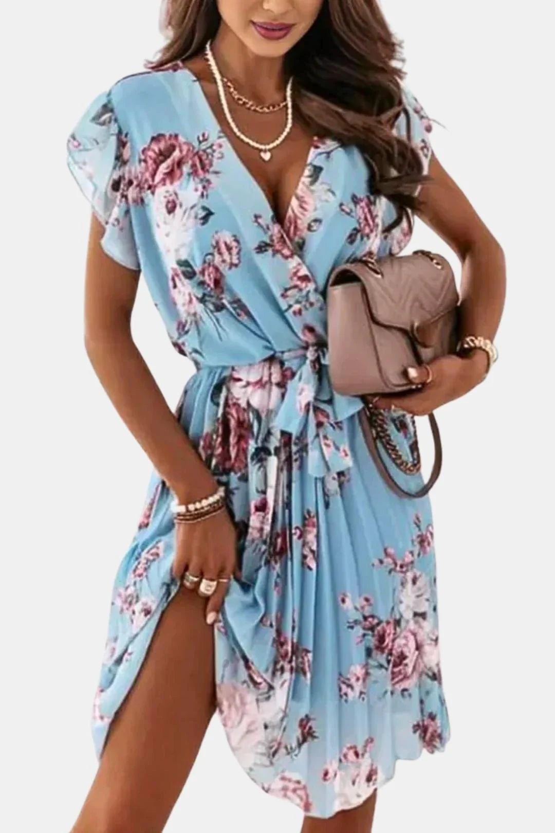 Laurena - Elegant Print Floral Dress