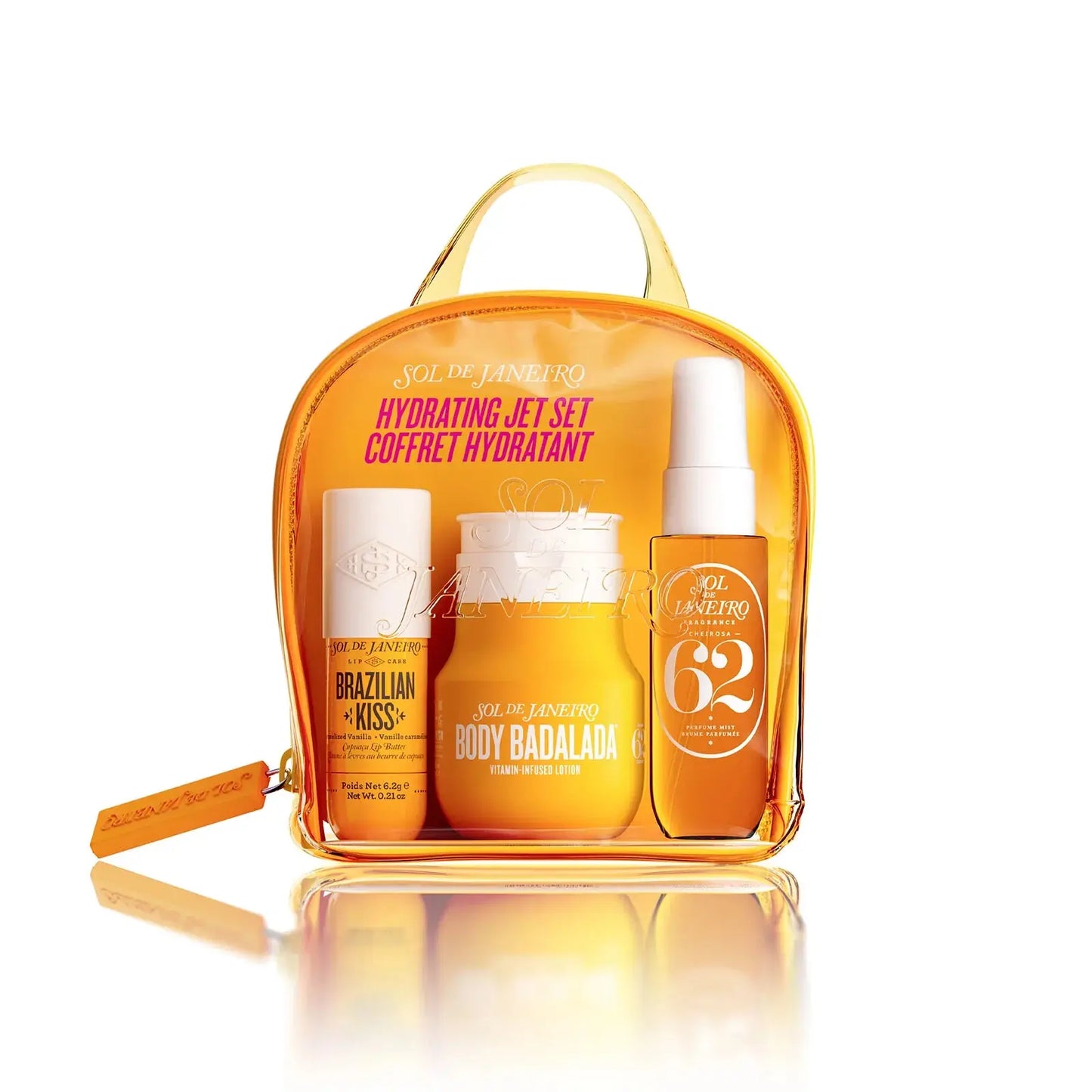 Sol De Janeiro Hydrating Jet Set | a Travel Friendly Body Care Trio with Lotion, Lip Butter and Cheirosa 62™ Mist to Hydrate, Nourish and Scent Skin Wherever You Go.